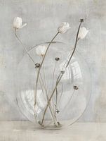 Still life with tulips in Japandi style