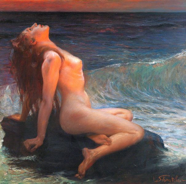 Vrouw in zonsopkomst, leopold schmutzler van Atelier Liesjes