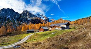 Die Tauernkarleitenalm im Herbstpanorama