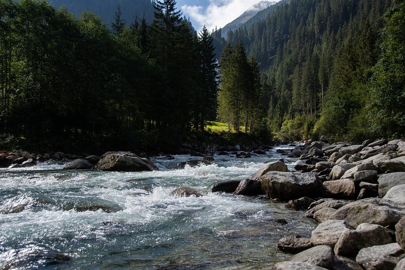 Beautiful landscape at the Krimml Waterfalls in Austria by David Esser