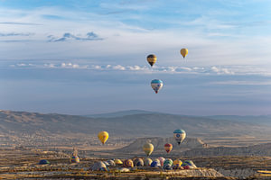 Bunte Heißluftballons