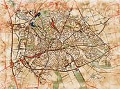 Kaart van Paderborn in de stijl 'Serene Summer' van Maporia thumbnail