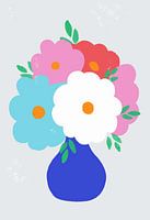 Abstract stilleven Vaas met Bloemen