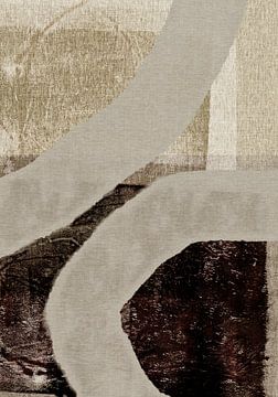 Twee. Minimalistisch abstract in wabi-sabi-stijl. van Dina Dankers