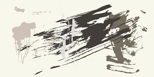 Abstract painting in beige, brown and off white by Dina Dankers