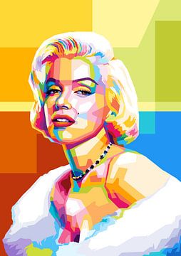 Marilyn Monroe Wpap Pop Art van Noval Purnama