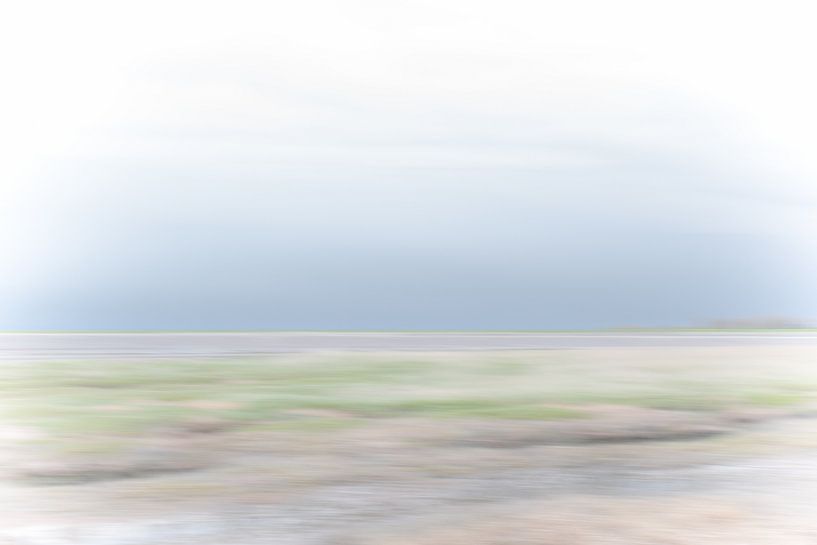 Wadden Sea mudflats abstract impressionism by Patrick Verhoef