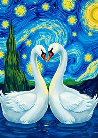 Roamantische witte gans
