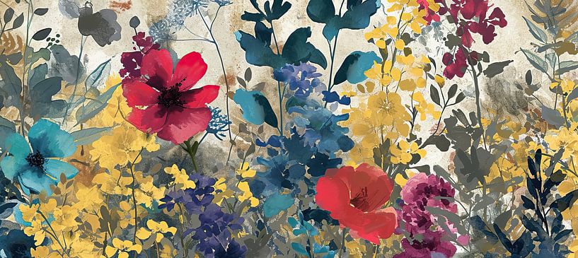 Vibrant Flora | Flower Painting by Wonderful Art
