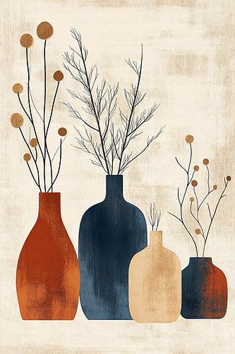 Vase composition in Earth Tones no.4