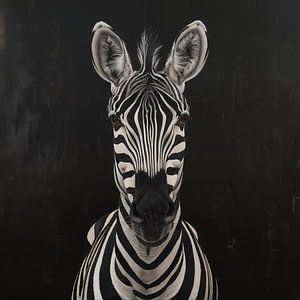 Starrendes Zebra künstlerisch