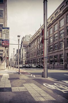 Straat in Brussel van Klaas Leussink