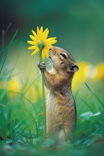 Een teder moment met een bloem