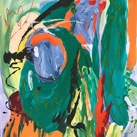 Abstract expressionisme Vintage 01 van Samuel Richter