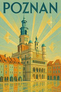 Poznan Town Hall Poster - Renaissance-Marktplatz & Bunte Häuser