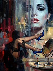 Midnight Reflections in Blue