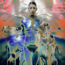 Mädchen in einer flüssigen Welt von Ton Kuijpers