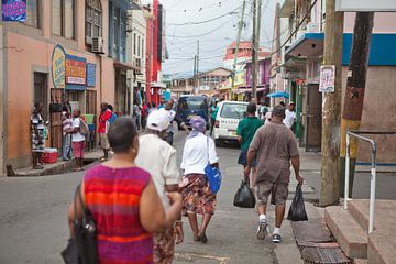 Marktdag in Grenville (Grenada) van t.ART