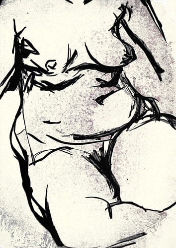Modèle de femme nue assise