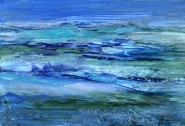 Land Water Blauw van Claudia Gründler