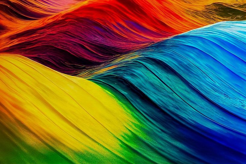 Regenbogenfarben abstrakt Wellen Hintergrund Illustration von Animaflora PicsStock