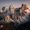 Golden hour over the peaks of the Dolomites by Patrick van Os