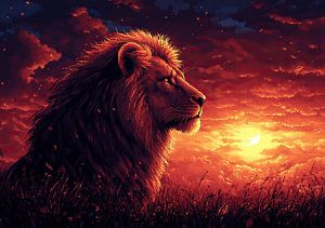 Löwe - Pixel Art