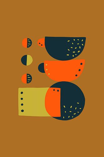 Modern Midden Eeuw Retro Abstractie