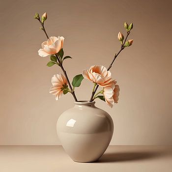 Soft Beige Floral Balance