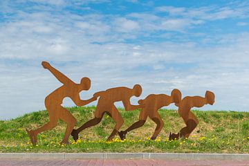 Schaatsers van de Elfstedentocht bij Bartlehiem