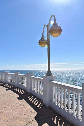 Boulevard aan het strand in Benalmadena, Spanje, Malaga