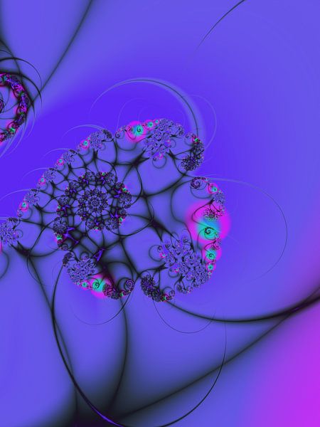 spirale lumineuse violette par Claudia Gründler
