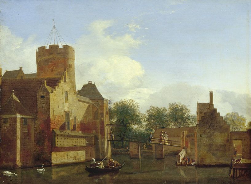 Loenerslot Castle in Holland, Jan van der Heyden by Masterful Masters