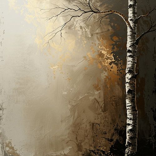 Luminous Birches: A Radiant Natural World