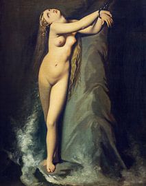 Jean-Auguste-Dominique Ingres, Studie voor Roger die Angelique levert, 1819 van Atelier Liesjes