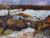 Besneeuwd dorp van pol ledent thumbnail