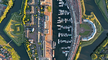 The heart of Hellevoetsluis from the air.