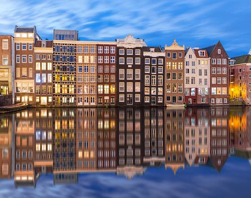 Amsterdam Damrak reflection by Dennis van de Water