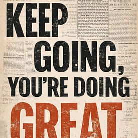 Weiter so, du machst das großartig – Motivationsposter mit Typografie von Dodik Hariyono