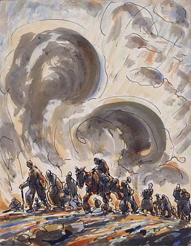 Figuren in einer Landschaft, Alfred Ost, 1924