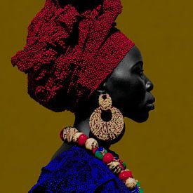 Powerful portrait with a red headscarf by But First Framing