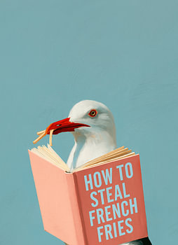 How to Steal French Fries – Lustiges Möwenposter
