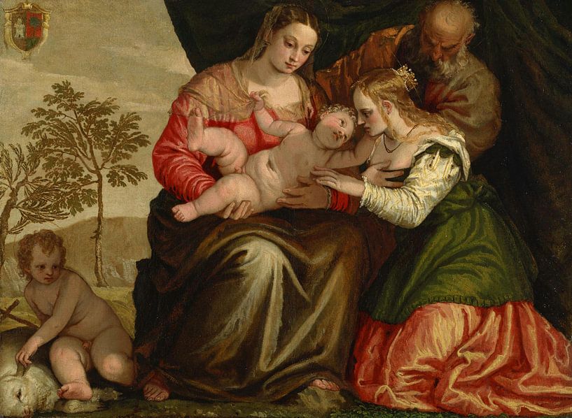 Het Mystieke Huwelijk van St. Catherine, Paolo Veronese van Meesterlijcke Meesters