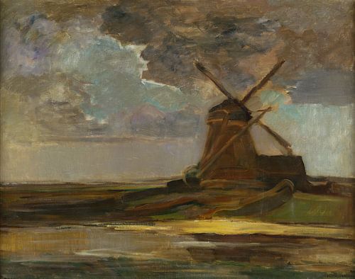 Windmill in the Gein, c.1906-07 (oil on canvas)
