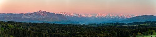 Allgäuer alpenglow in de lente