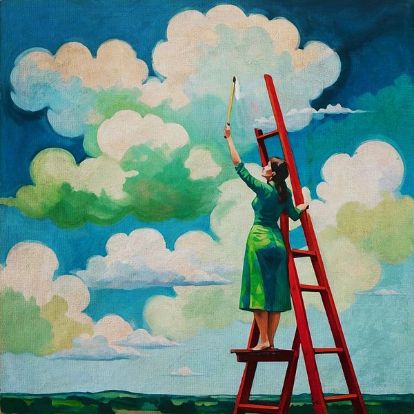 La femme qui peint le ciel par Jan Keteleer