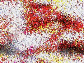 SWARM Red Motion Abstract Wall Art