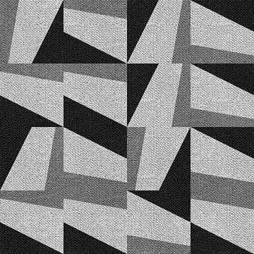 Textile linen neutral geometric minimalist art VIII by Dina Dankers