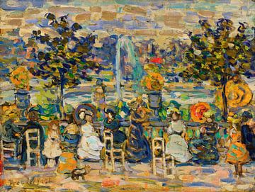 Maurice Prendergast-In de tuinen van Luxemburg
