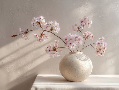 Minimalist still life photography in Japandi style